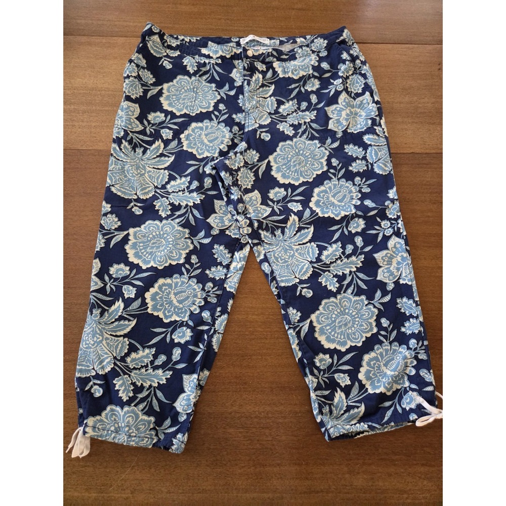 Tommy Hilfiger Floral Crop Pants Women's Sz‎ 20 Summer Vacation Cottagecore